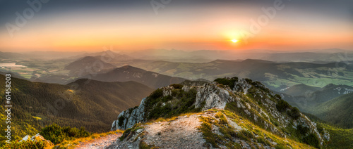 Naklejka na drzwi sunset landscape