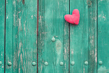 Valentine Heart On Wooden Vintage Background