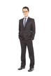 © Tom Wang - Full body portrait of young happy smiling cheerful businessman