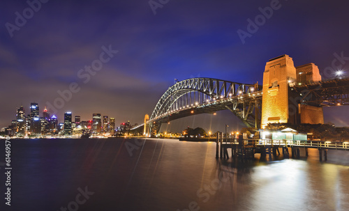 Fotoboard na płycie Sydney cbd milsons point pier arch sunset