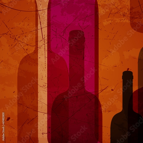 Naklejka na drzwi Vector Illustration of an Abstract Wine Background