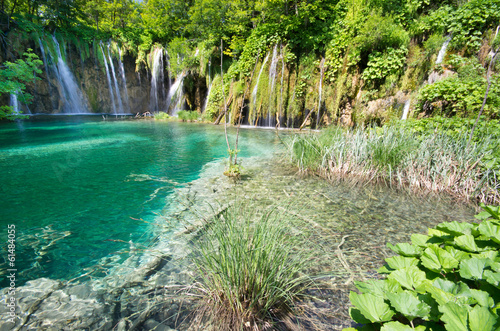 Plakat na papierze fotorealistycznym Wodospady plitvice