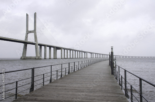 Naklejka na drzwi vasco da gama bridge