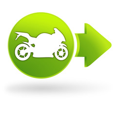 Poster - moto sur symbole web vert