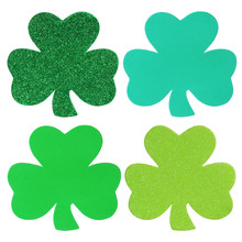 Shamrock Clover Collection Isolated On White. St. Patrick's Day.