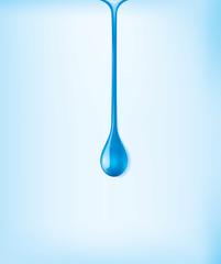 Wall Mural - concept with blue water drop