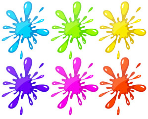 Sticker - Colorful splashes