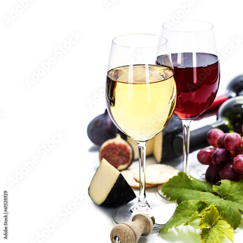 Board z aluminiowym obramowaniem Wino, winogrono i ser