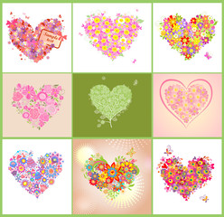 Sticker - Set of flowers bouquets