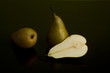 Still life of pears on dark background