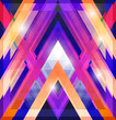Geometric shining pattern with triangles