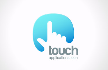Logo Touch screen technology abstract vector. Touchscreen