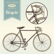 Hand-drawn Vintage Bike Illustration