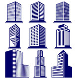 Fototapeta Nowy Jork - Buildings abstract icon set vector  illustration