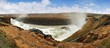 Panorama - Gullfoss waterfall , Iceland