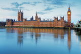 Fototapeta Londyn - Houses of parliament - Big ben, england, UK