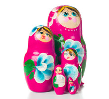 Pink Matryoshka Russian Dolls