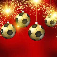 Soccer christmas hollyday background