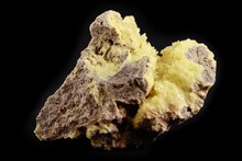 Stone With Sulfur Deposition (from Vulcanic Active Area)