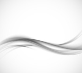 Poster - Abstract gray wavy background