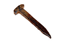 Very Old And Rusty Railroad Spike