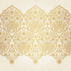 Wall Mural - Vintage seamless border with lacy ornament.