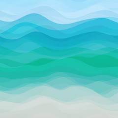  Abstract Vector Blue Wavy Background