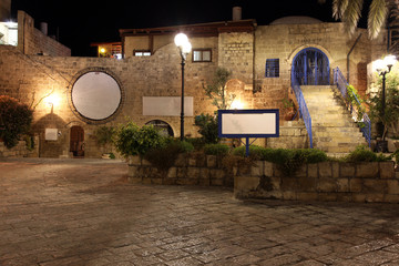 Wall Mural - Old street of Jaffa, Tel Aviv in the night, Israel