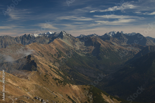 Board z aluminiowym obramowaniem Polska / słowacja, tatry, panorama