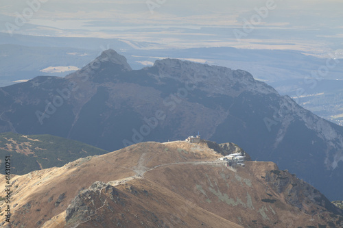 Board z aluminiowym obramowaniem Poland/slovakia, tatra mountains, kasprowy wierch and giewont pe