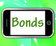 Bonds Smartphone Means Online Business Connections And Networkin