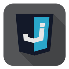 Wall Mural - vector illustration of dark blue shield with j letter also ui