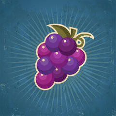 Wall Mural - Retro Grape Illustration