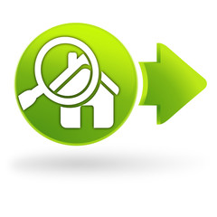 Poster - diagnostic immobilier sur symbole web vert