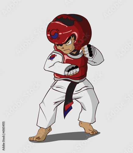Naklejka samoprzylepna Taekwondo sztuki walki