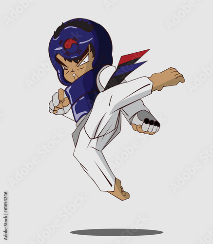 Naklejka samoprzylepna Taekwondo sztuki walki