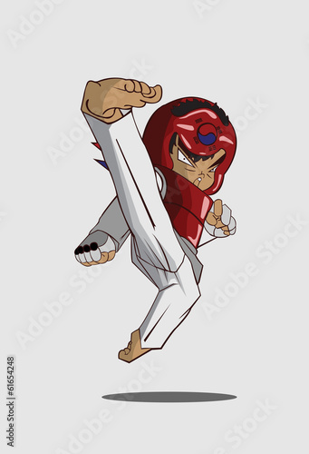 Naklejka samoprzylepna Taekwondo sztuki walki