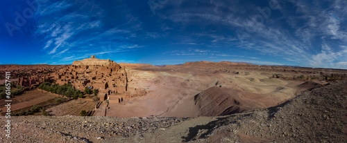Obraz na płótnie canvas czteroczęściowy "tetraptyk" Panorama ait ben haddou w Morocco
