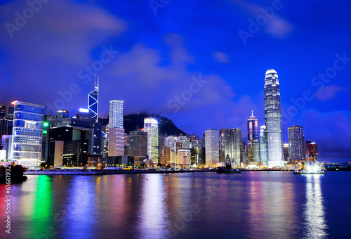 Naklejka samoprzylepna Hongkong skyline