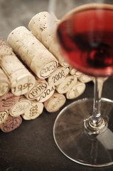 Wall Mural - Corks and red wine