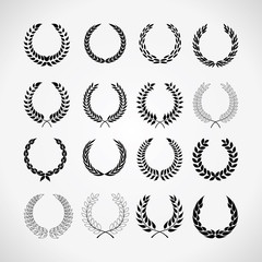 set of laurel wreaths