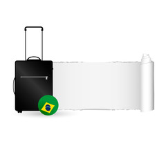 Wall Mural - travel bag with tearing paper color vector