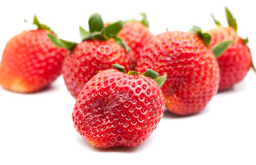 Wall Mural - Strawberry on white background