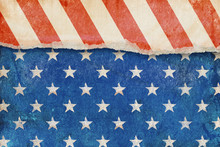 Grunge American Flag Background.