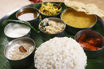 Wall Mural - Malabar Thali - a selection of different dishes