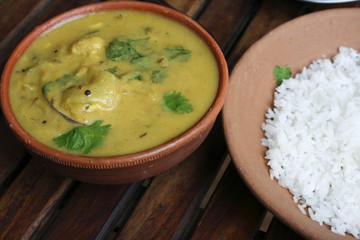 Pithale - Chickpea flour curry