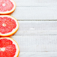 Wall Mural - grapefruit on white boards