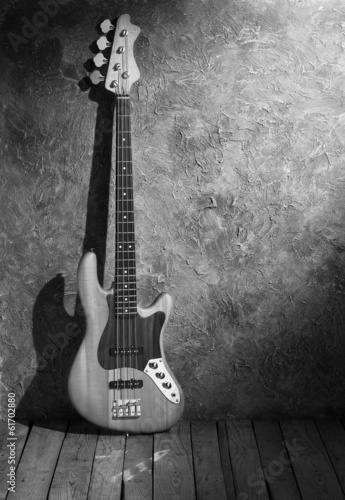 Obraz na płótnie canvas dwuczęściowy "dyptyk" B \u0026 w jazz bass