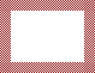 Wall Mural - Red and White Checkered Frame