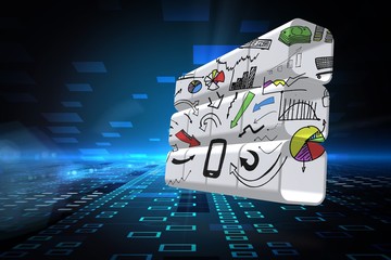 Fototapete - Composite image of media device brainstorm on abstract screen